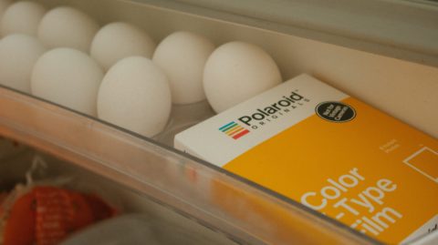 eggs and food stored alongside polaroid film. avoid storing together to store food safely